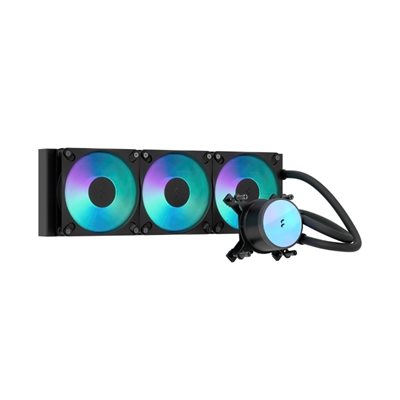 Fractal Design Radius 360 RGB Black, 360mm AIO-nestejäähdytysratkaisu prosessorille, musta