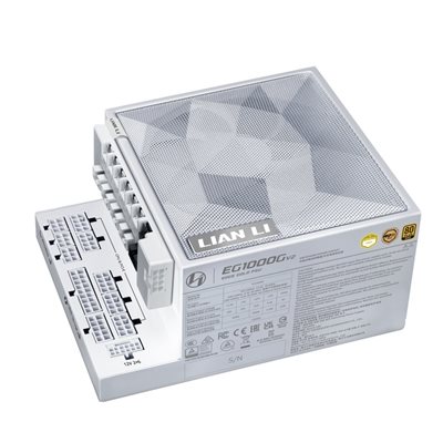 Lian Li 1000W EDGE Gold V2, 80 PLUS Gold virtalähde + USB HUB, PCIe 5.1, ATX 3.1, valkoinen