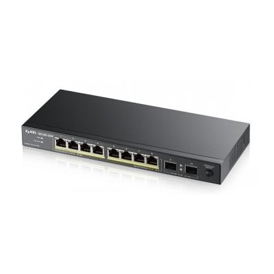 ZyXEL GS1100-10HP, ei-hallittava 10-porttinen PoE-kytkin, 8xRJ-45/2xSFP, 130W