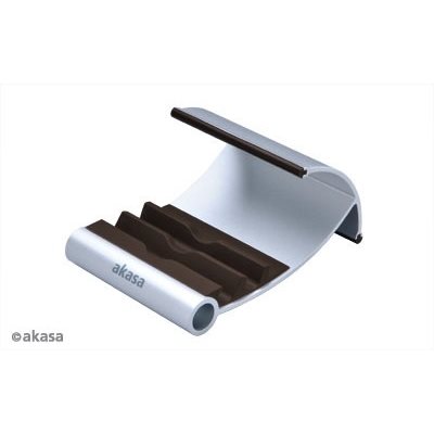 Akasa Alumiininen tablettiteline, max 10", hopea/ruskea