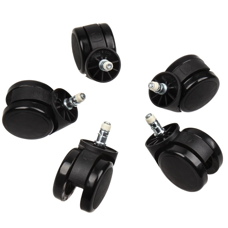 noblechairs Hard-Floor Casters, 60mm pyöräsarja automaattisella lukituksella, musta