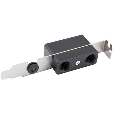 Aqua Computer Jäähdytysnesteen läpivienti PCI-paikkaan, musta/hopea