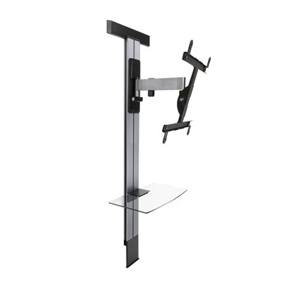 Erard EXOSTAND400 -lattia/seinäjalusta 30" - 65" televisiolle, titaani/musta