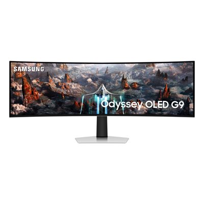 Samsung 49" Odyssey OLED G9 LS49CG934, 240Hz kaareva pelimonitori, valkoinen/musta/harmaa