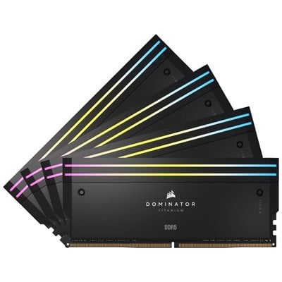 Corsair 96GB (4 x 24GB) Dominator Titanium, DDR5 6000MHz, CL30, 1.40V, musta