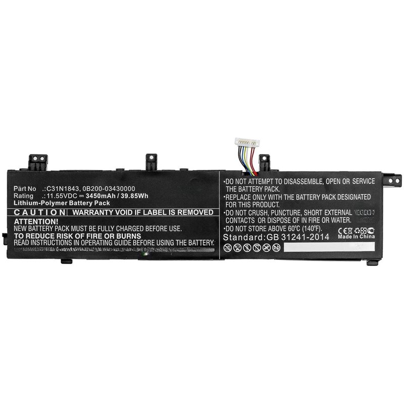 CoreParts Kannettavan tietokoneen tarvikeakku, 39,85Wh, 11,55V, 3450mAh, musta (Asus)