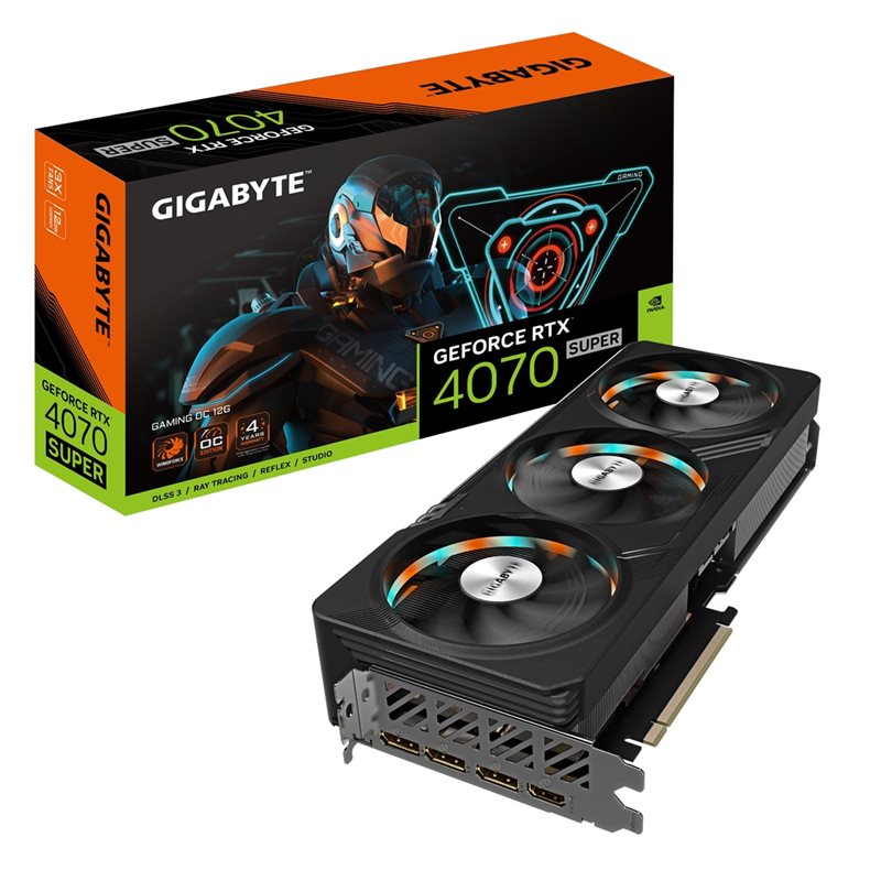 Gigabyte GeForce RTX 4070 SUPER GAMING OC -näytönohjain, 12GB GDDR6X (Tarjous! Norm. 739,90€)