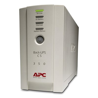 APC Back-UPS CS, UPS-laite, 350VA, 4x C13, harmaa