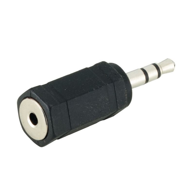 MicroConnect 3,5mm uros -> 2,5mm naaras -adapteri, musta