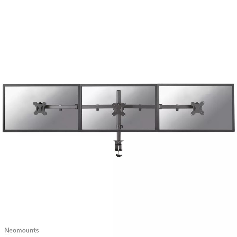 Neomounts by Newstar 10-27" x3 Monitor Desk Mount, näyttövarsi pöydälle kolmelle näytölle, musta