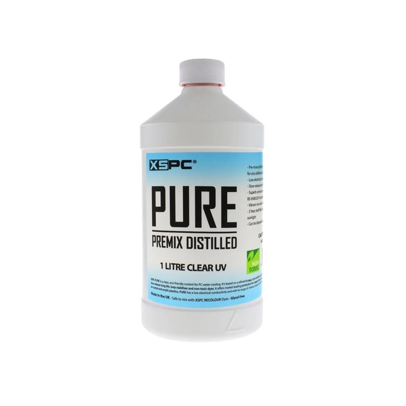 XSPC PURE Premix Distilled Coolant - Clear UV -jäähdytysneste, 1l