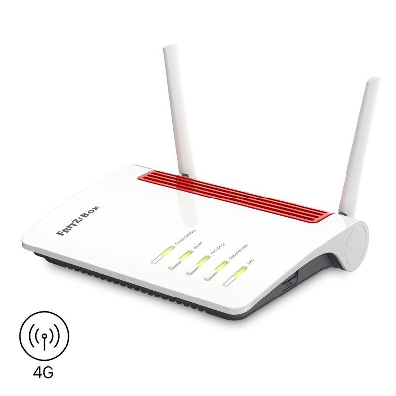 FRITZ! Box 6850 4G Edition, Dual Band AC1300 Wi‑Fi 5 -mobiilireititin, 4G LTE, valkoinen