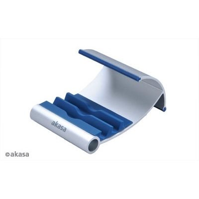 Akasa Alumiininen tablettiteline, max 10", hopea/sininen