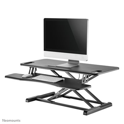 Neomounts Sit-stand workstation, työasema, musta