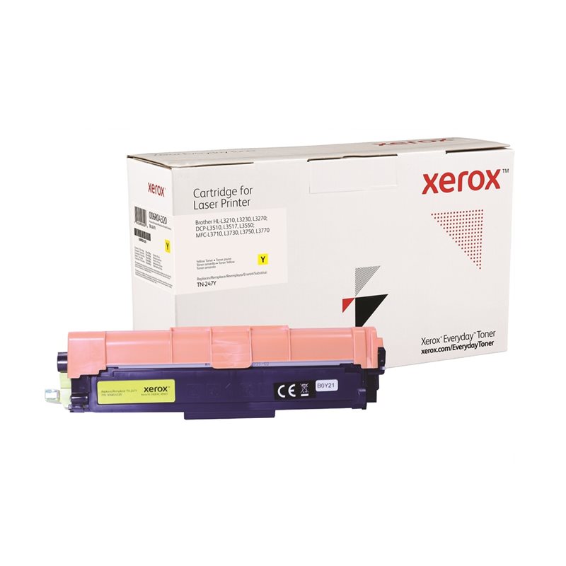 Xerox Everyday Toner -tarvikelaserväriainekasetti, keltainen, jopa 2300 sivua (Brother)