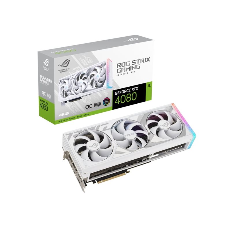 Asus GeForce RTX 4080 ROG Strix White - OC Edition -näytönohjain, 16GB GDDR6X (Tarjous! Norm. 1399,90€)