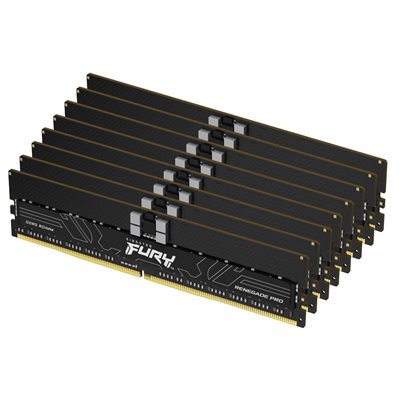 Kingston 128GB (8 x 16GB) FURY Renegade Pro DDR5 RDIMM, 6800MHz, ECC, CL34, 1.40V, musta