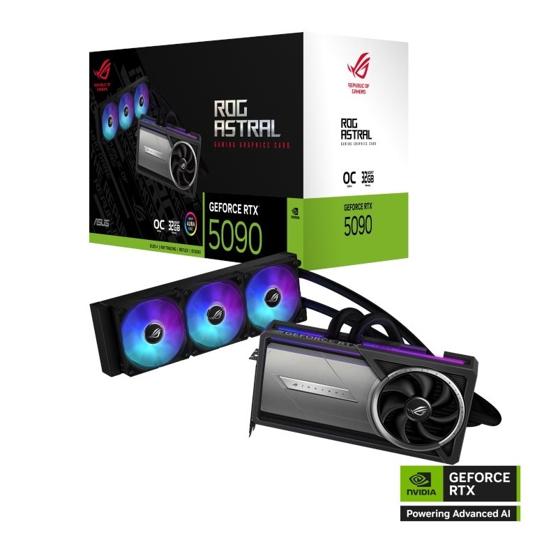 Asus (Outlet) GeForce RTX 5090 ROG Astral LC - OC Edition -näytönohjain, 32GB GDDR7