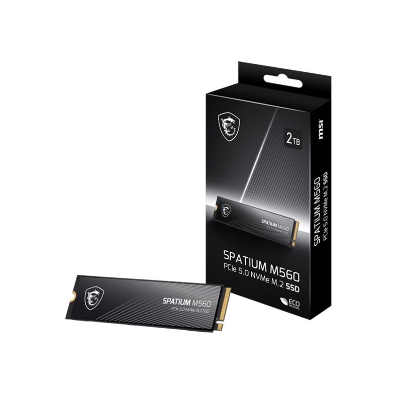 MSI 2TB SPATIUM M560 PCIe 5.0 NVMe M.2 SSD-levy, M.2 2280, 10 300/8700 MB/s