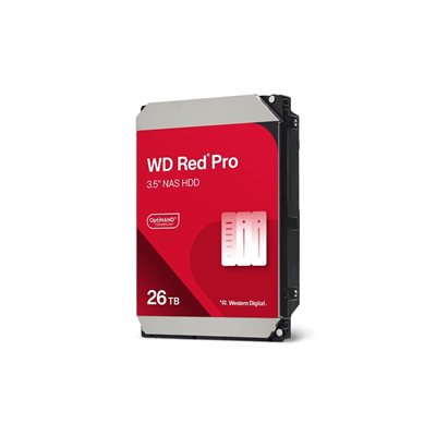 Western Digital 26TB WD Red Pro, sisäinen 3.5" kiintolevy, SATA III, 7200 rpm, 512MB