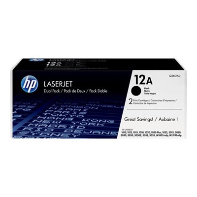 HP LaserJet Q2612AD -väriainekasetti, musta, Dual Pack
