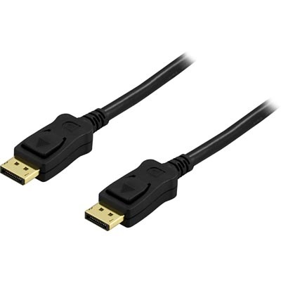 Deltaco DisplayPort 1.2 -näyttökaapeli, 3m, musta