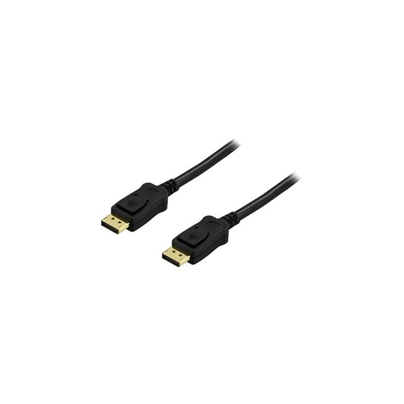 Deltaco DisplayPort 1.2 -näyttökaapeli, 3m, musta