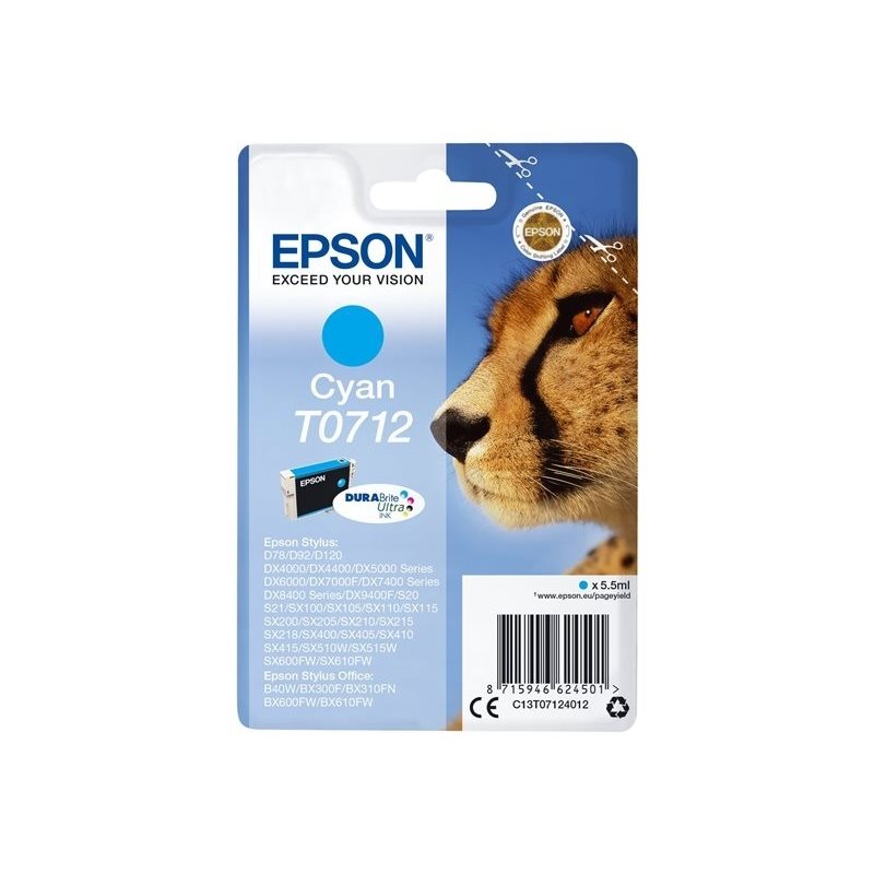 Epson T0712 -väriainekasetti, syaani