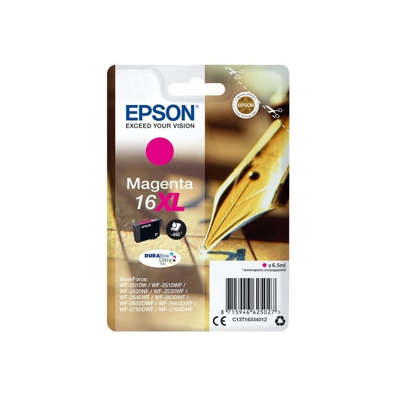 Epson 16XL DURABrite Ultra Pen + Crossword -väriainekasetti, magenta