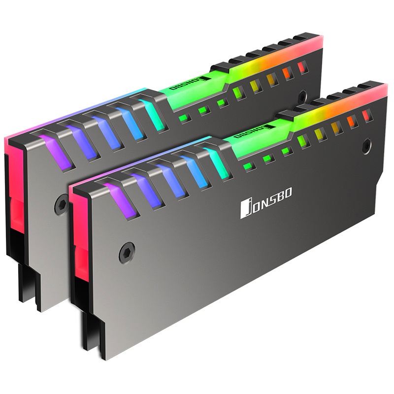 Jonsbo NC-2, RGB-valaistu muistijäähdytinsarja, 2 kpl, hopea