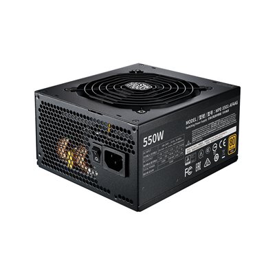 Cooler Master 550W MWE Gold 550 V2, modulaarinen ATX-virtalähde, 80 Plus Gold, musta