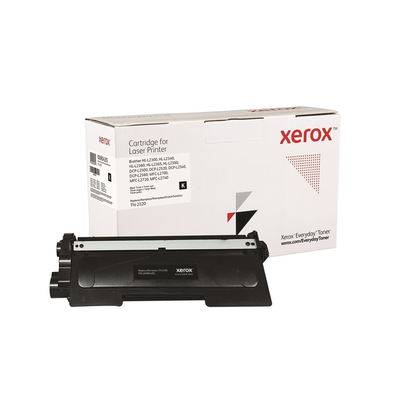 Xerox Everyday Toner -tarvikelaserväriainekasetti, musta, jopa 2600 sivua (Brother)