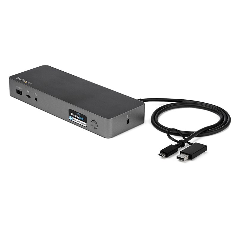 StarTech.com Universal Laptop Docking Station - USB-C & USB 3.0 - Dual 4K DP & HDMI - 60W PD