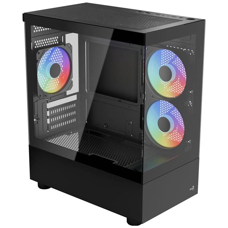 Aerocool Viewport Mini V2, ikkunallinen mATX-kotelo, musta