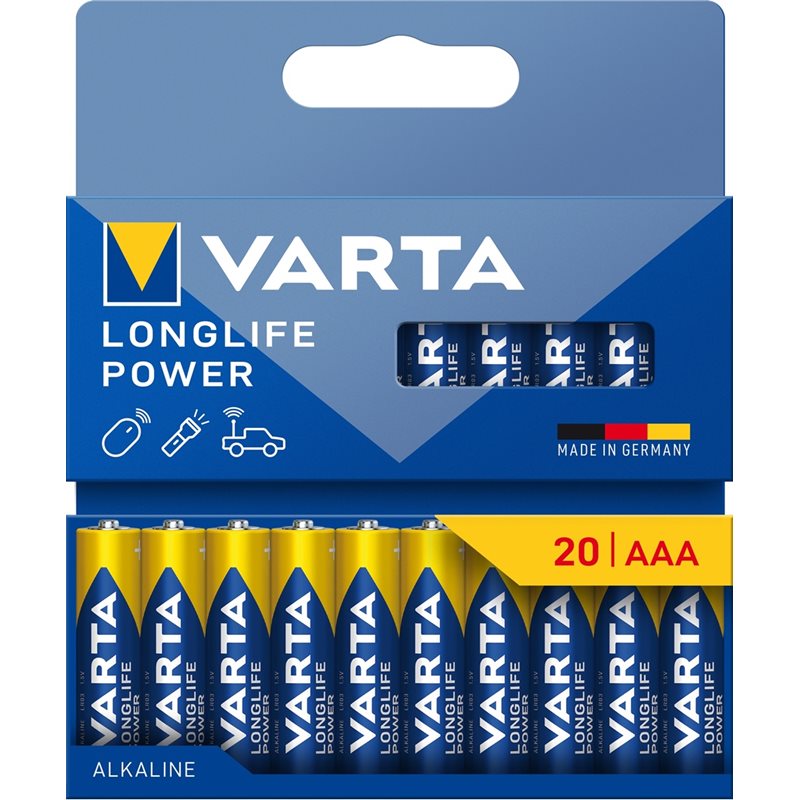 Varta AAA/LR03 Longlife Power -paristo, 20kpl