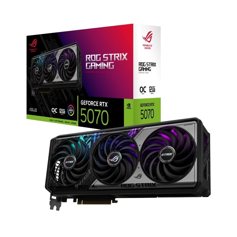 Asus GeForce RTX 5070 ROG Strix - OC Edition -näytönohjain, 12GB GDDR7