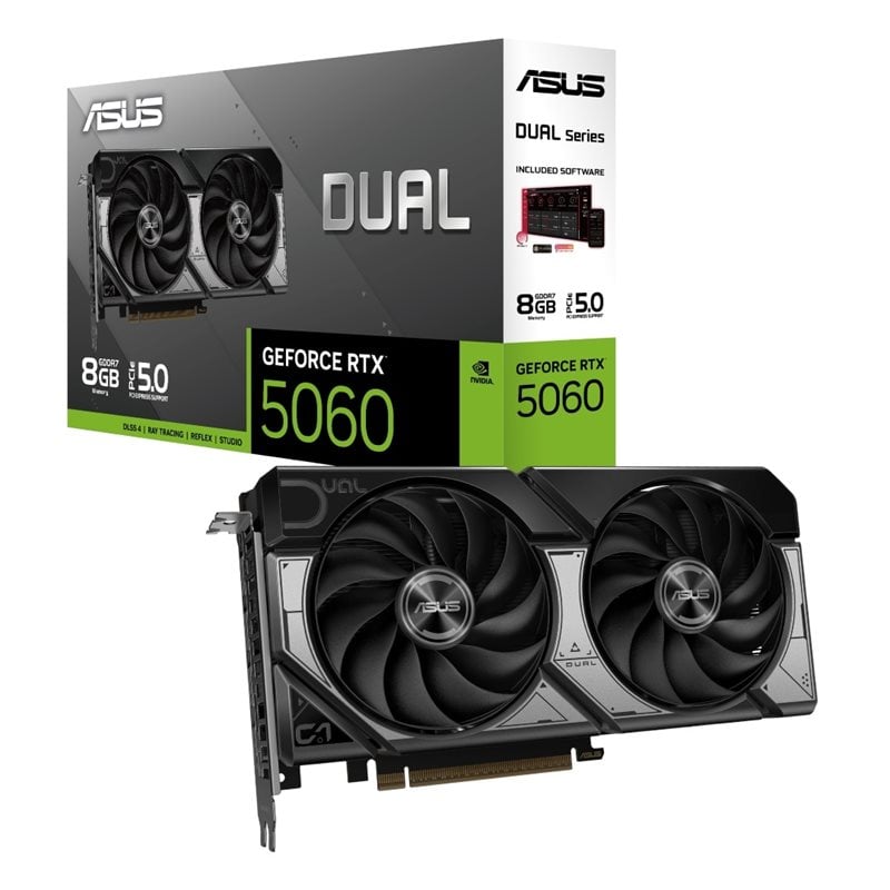 Asus GeForce RTX 5060 DUAL -näytönohjain, 8GB GDDR7