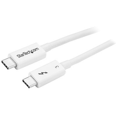 StarTech.com Thunderbolt 3 -kaapeli, 40 Gbps, PD100W, 5K60Hz/4K60Hz, 0,5m, valkoinen