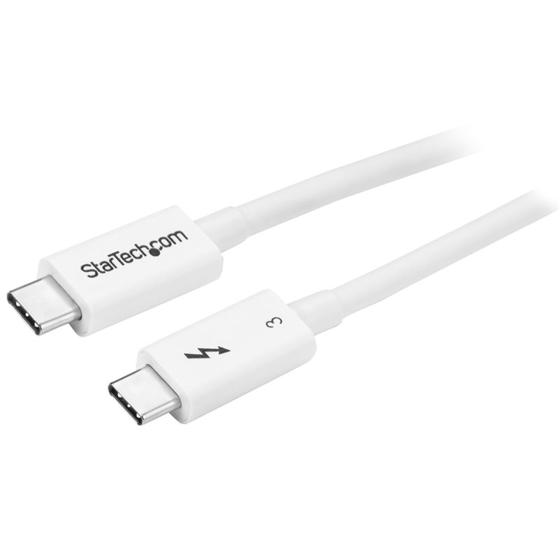 StarTech.com Thunderbolt 3 -kaapeli, 40 Gbps, PD100W, 5K60Hz/4K60Hz, 0,5m, valkoinen