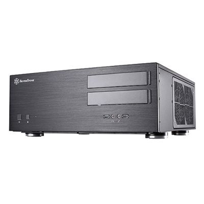 SilverStone Grandia GD08 HTPC-kotelo, E-ATX, musta