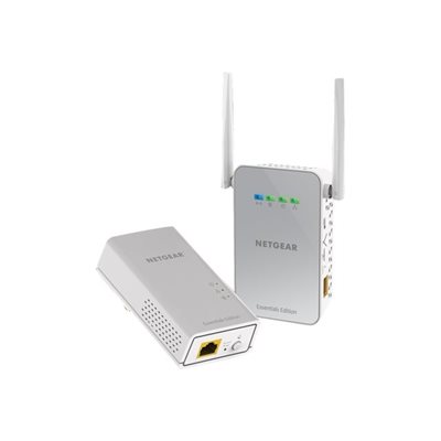 Netgear PLW1000, sähköverkon Ethernet + WiFi -adapteri, 802.11ac, valkoinen/harmaa