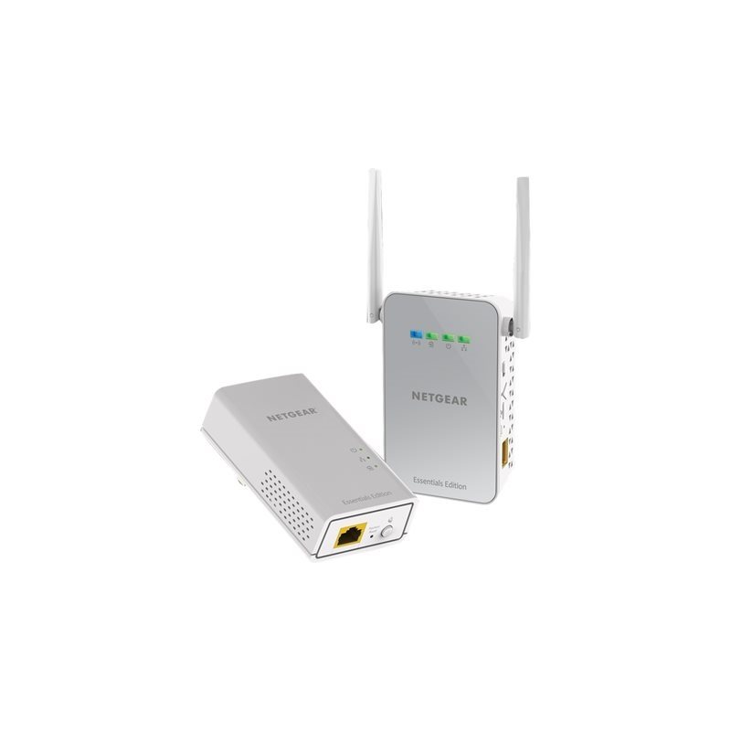 Netgear PLW1000, sähköverkon Ethernet + WiFi -adapteri, 802.11ac, valkoinen/harmaa