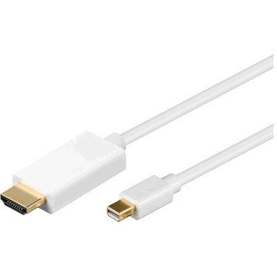MicroConnect Mini DisplayPort -> HDMI, uros -> uros, 2m, valkoinen