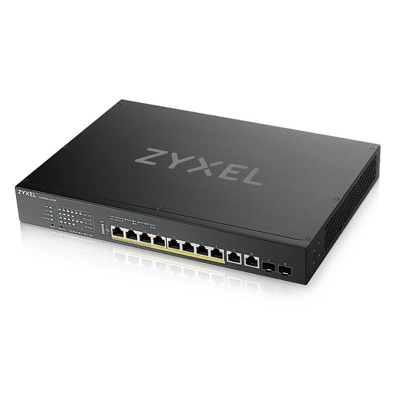 ZyXEL XS1930-12HP, 12-porttinen hallittava PoE++ -kytkin, 375W, musta