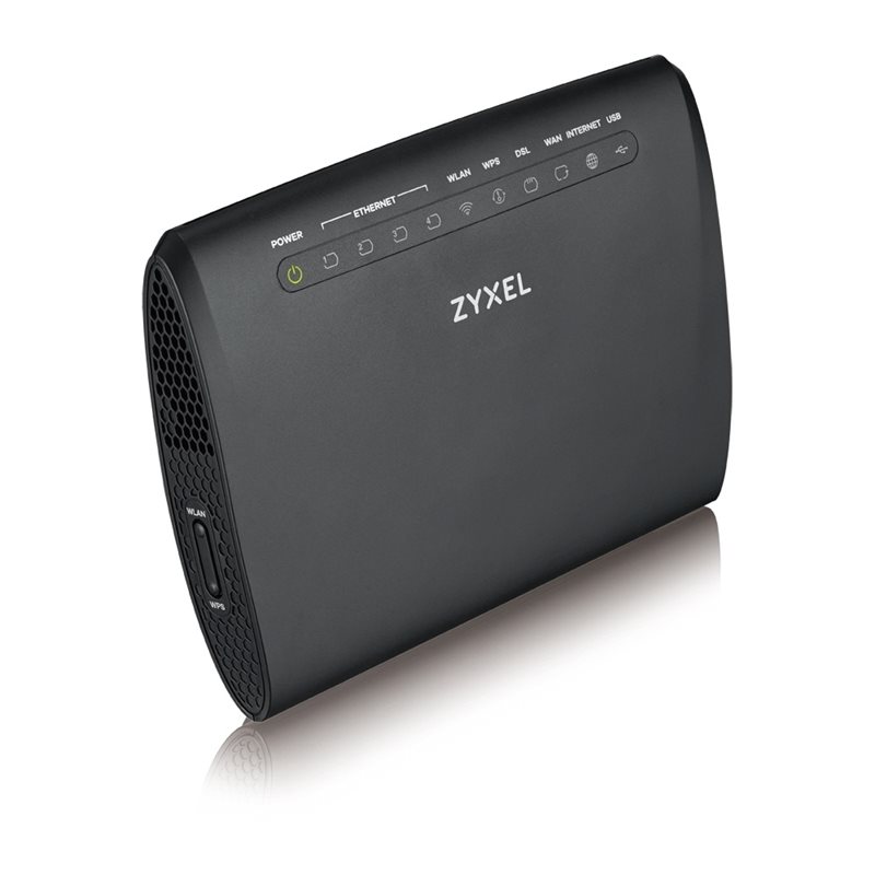 ZyXEL VMG3312-T20A, Wireless N VDSL2 Combo WAN Gateway with USB, musta