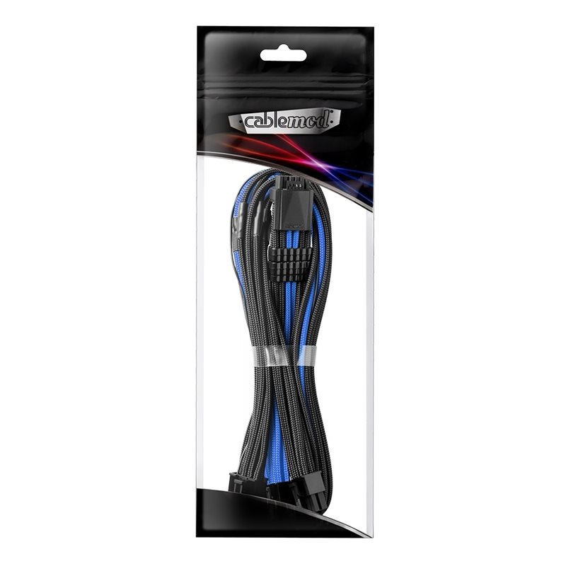 CableMod C-Series Pro ModMesh Sleeved 12VHPWR PCI-e Cable for Corsair (Black+Blue, 16-pin to 3x8-pin, 600mm)