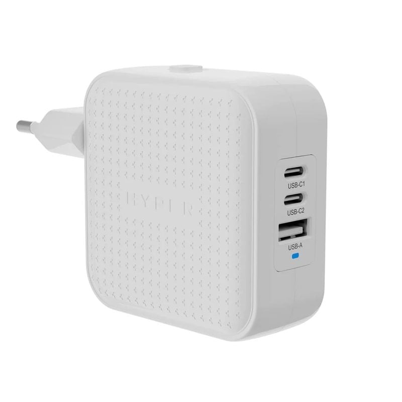 Targus 70W HyperJuice GaN-verkkovirtalaturi, 2x USB-C PD3.0, USB-A, valkoinen