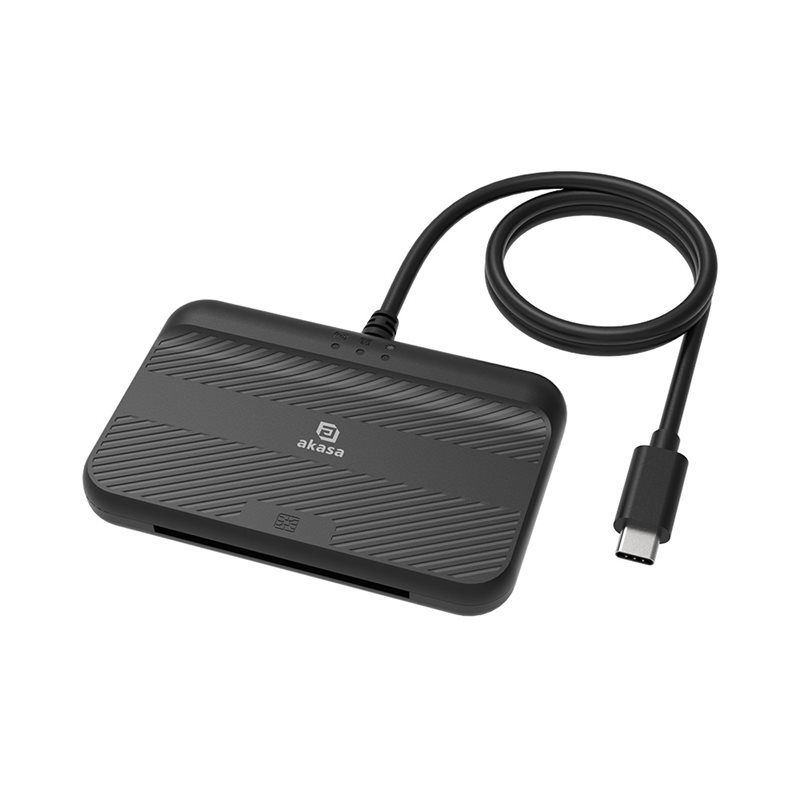 Akasa Kontaktion NFC- ja älykortinlukija, USB-C, musta