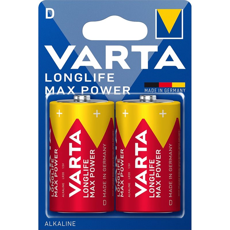 Varta D/LR20 Longlife Max Power -paristot, 2kpl