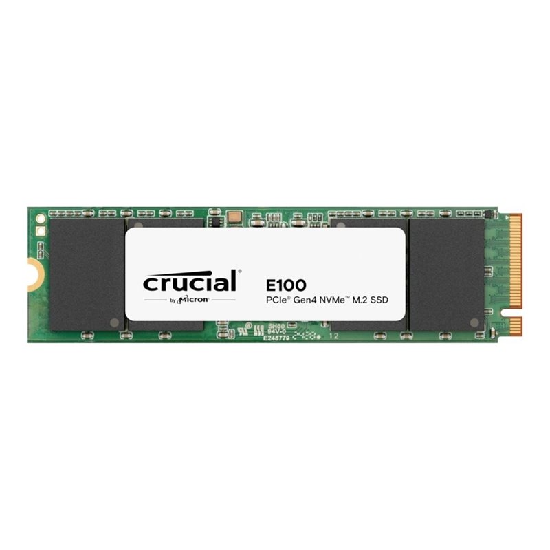 Crucial 2TB E100 PCIe 4.0 x4 NVMe SSD-levy, M.2 2280, 5000/4500 MB/s